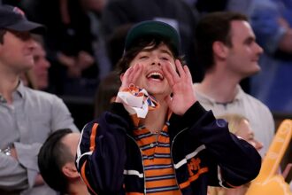 Timothée Chalamet celebrates with fans in NYC streets after Knicks advance to Eastern Conference finals