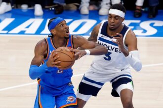 Timberwolves’ Jaden McDaniels shoves NBA MVP Shai Gilgeous-Alexander as Thunder take 2-0 series lead