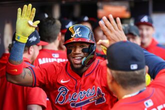 Braves’ Ronald Acuna Jr crushes 467-foot home run on first pitch in return from ACL injury