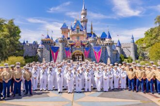 100 U.S. Navy Sailors and Marines given surprise day at Disneyland ahead of Memorial Day