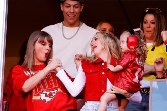 Patrick and Brittany Mahomes celebrate as Taylor Swift regains ownership of her music