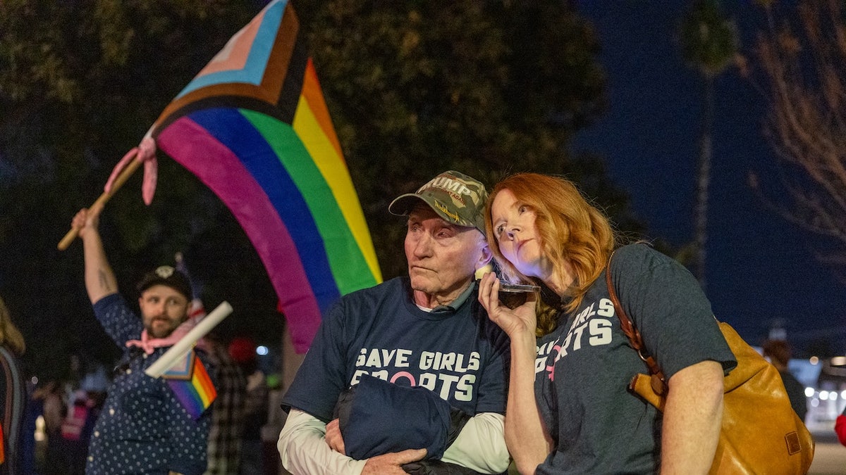 Trans athlete protest