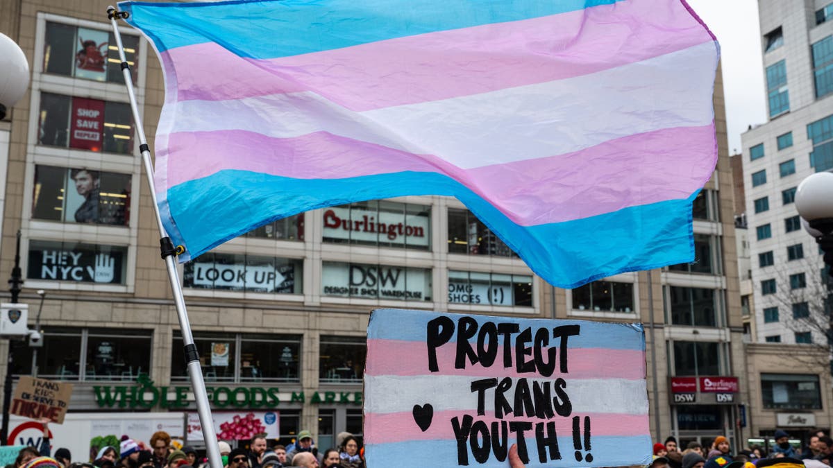Pro-trans protesters