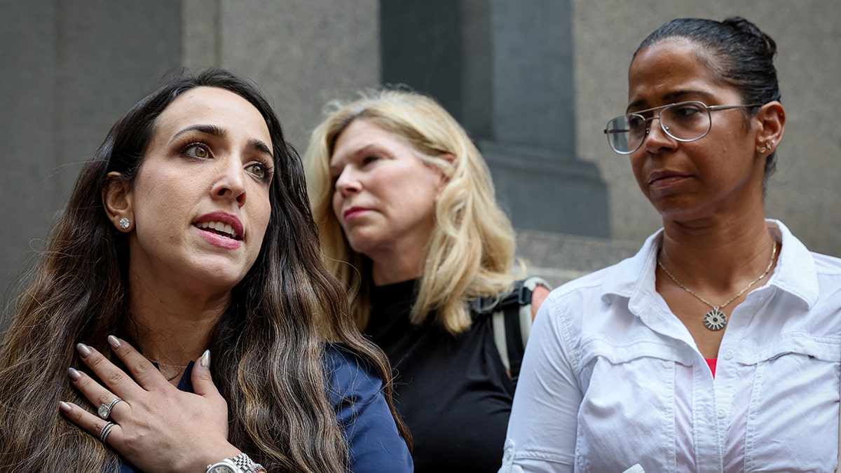 Victims of Robert Hadden outside of court