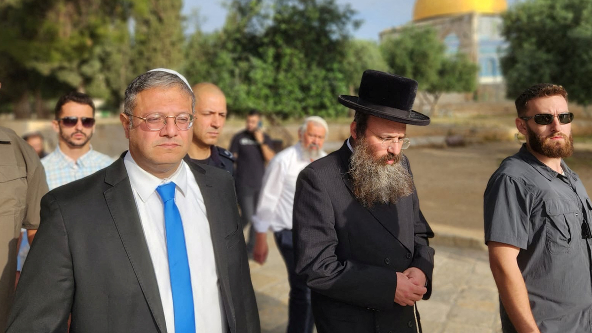 Israeli National Security Minister walking