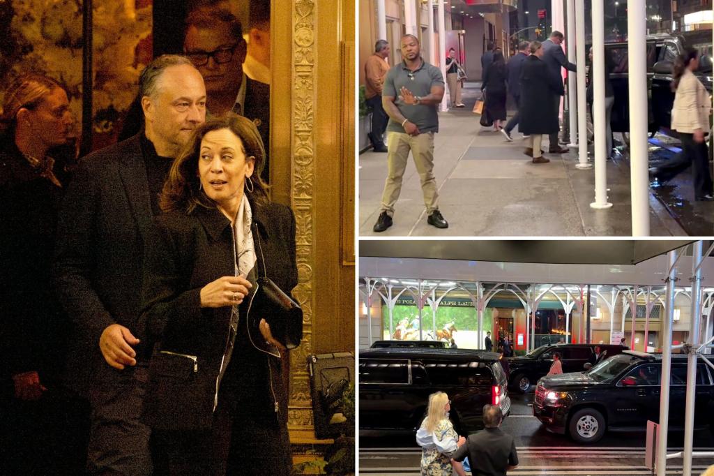 Kamala Harris and hubby Doug Emhoff take 25 Secret Service agents, bodyguards for jaunt to NYC hotspot Polo Bar