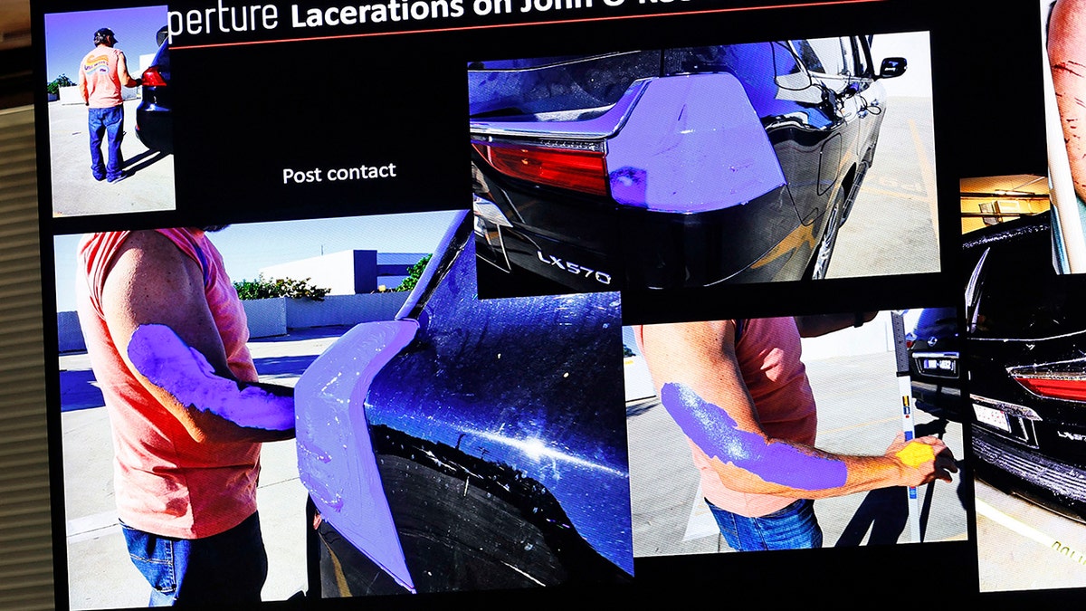 Images of accident reconstruction test