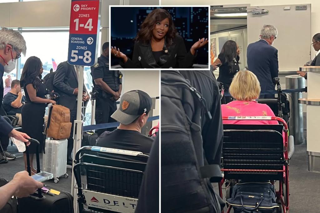 Democratic Rep. Jasmine Crockett accused of ‘abusing her power’ at airport after she cut passengers in wheelchairs