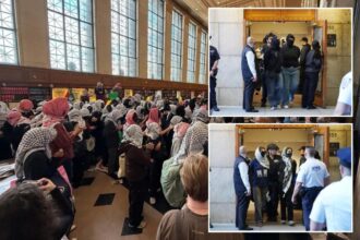 Masked anti-Israel agitators who stormed Columbia library handed out pamphlets lionizing alleged Palestinian terrorist Bassel al-Araj