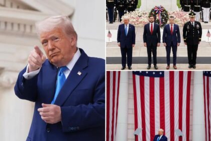 Trump honors America’s fallen, takes another swipe at Biden in Memorial Day speech at Arlington Cemetery