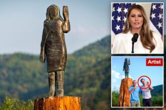 Melania Trump statue cut off at feet, stolen from her native Slovenia