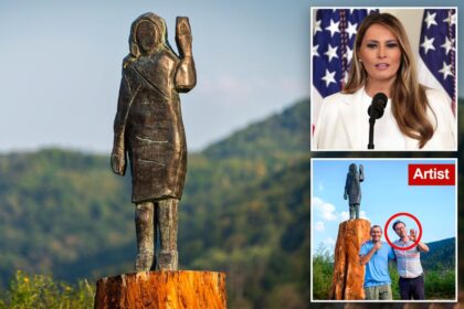 Melania Trump statue cut off at feet, stolen from her native Slovenia