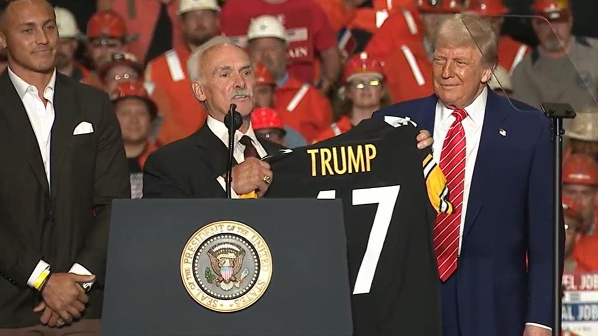 Trump and Rocky Bleier