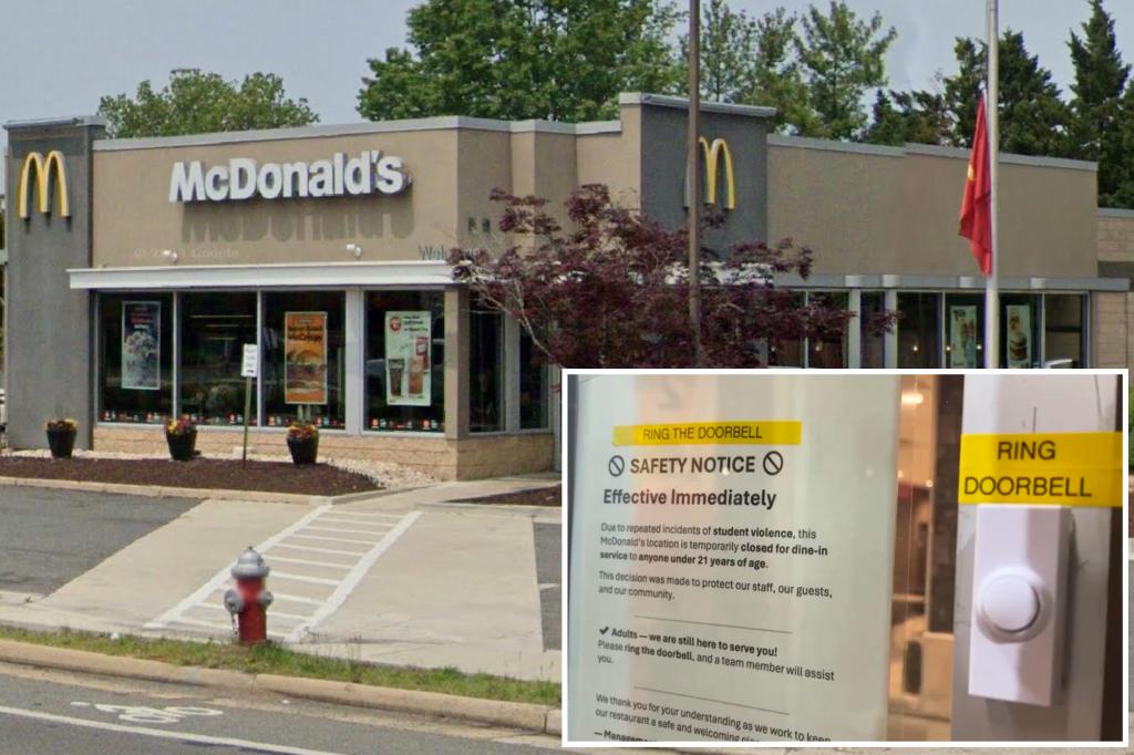 Virginia McDonald’s bans customers under 21 from store after series of ‘student violence’