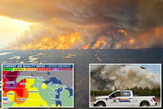 Canada wildfires cover eastern US in orange haze, raising air quality concerns