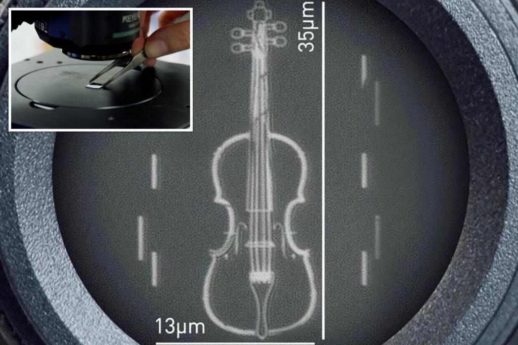 Scientists create world’s tiniest violin —and it’s only visible with a microscope