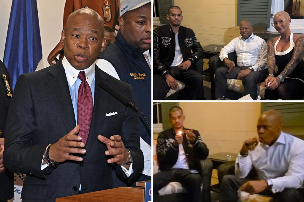 Mayor Adams claims he doesn’t know antisemitic influencer Sneako after baffling Gracie Mansion cigar smoking hangout