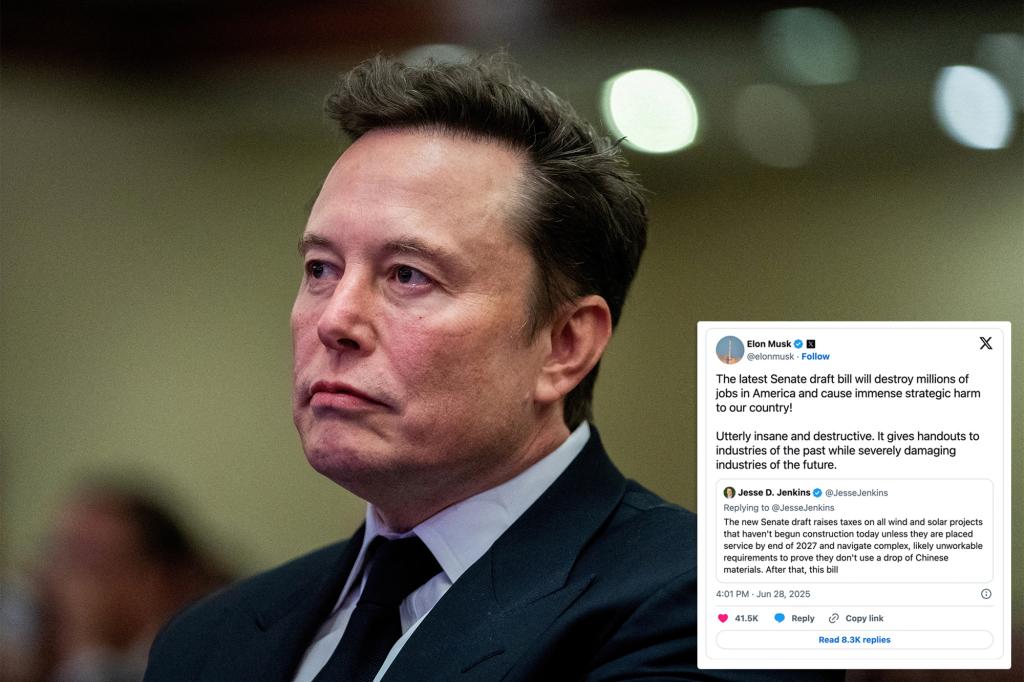 Elon Musk doubles down on ‘big beautiful bill’ criticism, calling it ‘utterly insane’ and ‘political suicide’