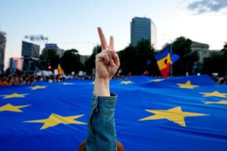 European flag celebrates 40 years as symbol for EU and predecessor
