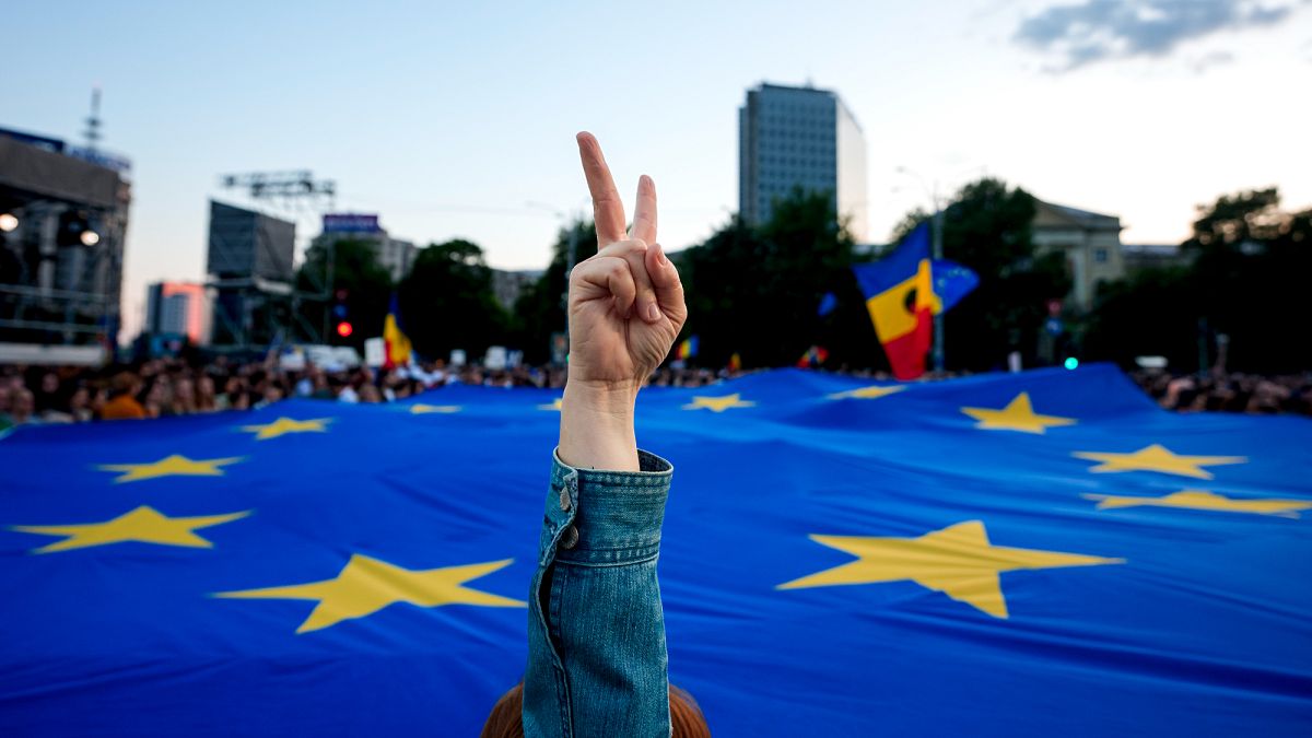 European flag celebrates 40 years as symbol for EU and predecessor