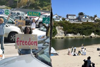 California beach ‘Resist!’ protest pushes ‘kindness’ while calling to ‘86 47’ in anti-Trump message