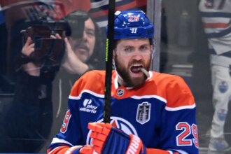 Oilers draw first blood in Stanley Cup Final rematch with 4-3 overtime victory against Panthers