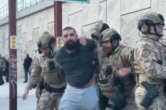 Los Angeles protester charged with throwing rock at federal officer’s face shield
