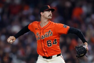 Giants pitcher Sean Hjelle accused by wife of ‘affairs’ and ‘abuse’