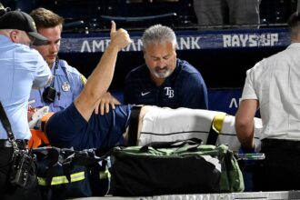 Rays pitcher Hunter Bigge released from hospital after being struck in face by 105 mph foul ball