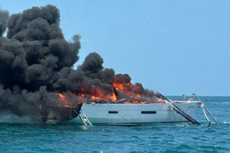 Boat catches fire near Cape Canaveral, passengers saved