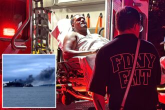 Rescuers rush to pull nearly 2 dozen victims out of water near the Bronx after boat bursts into flames
