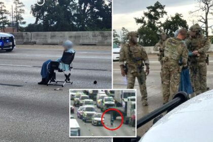 Gun-toting woman, 64, sat in lawn chair on busy Texas highway during hours-long police standoff