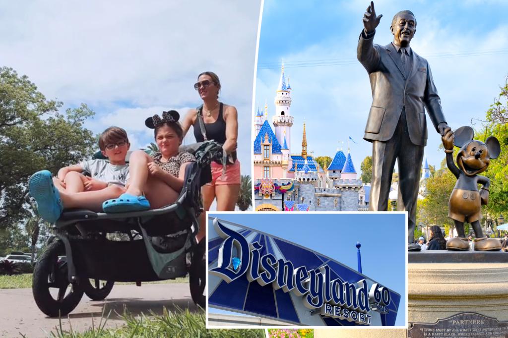 Mom hailed as a ‘pro’ after hauling her kids, 8 and 10, around Disney World — in a stroller: ‘She gave no f–ks’