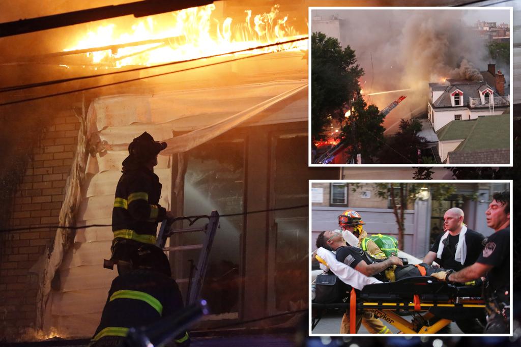 13 firefighters injured, 1 critically, as fast-moving blaze tears through 3 Bronx homes: ‘Like a movie’