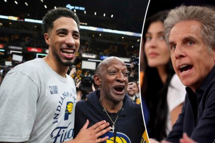 Tyrese Haliburton dunks on Ben Stiller after Pacers clinch NBA Finals berth with win over Knicks