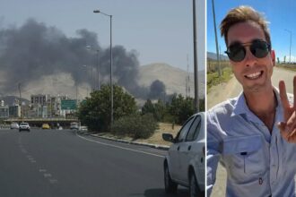 American cyclist’s global adventure derailed when ‘bombs started falling’ in Iran