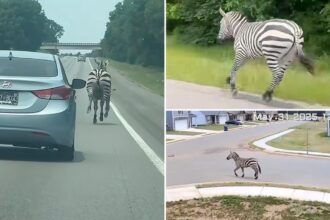 Pet zebra escapes and brings Tennessee interstate to a standstill