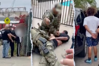 ‘Violent Venezuelan alien’ with possible TdA ties caught with knife during ICE takedown in San Diego: video
