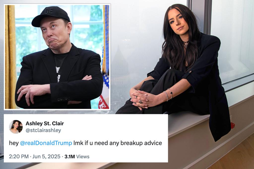 Elon Musk baby mama Ashley St. Clair offers Trump ‘breakup advice’ after public fallout with billionaire