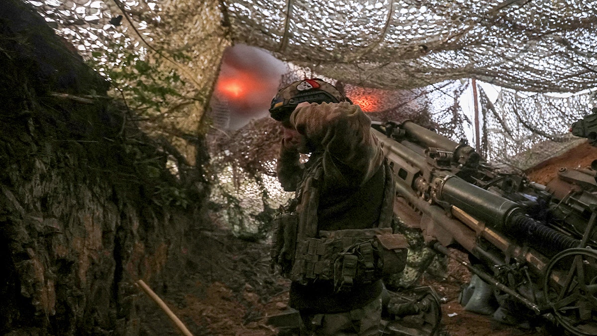 Ukrainian soldier during war with Russia