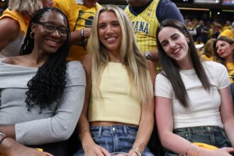 Caitlin Clark watches Pacers take down Knicks to earn trip to NBA Finals