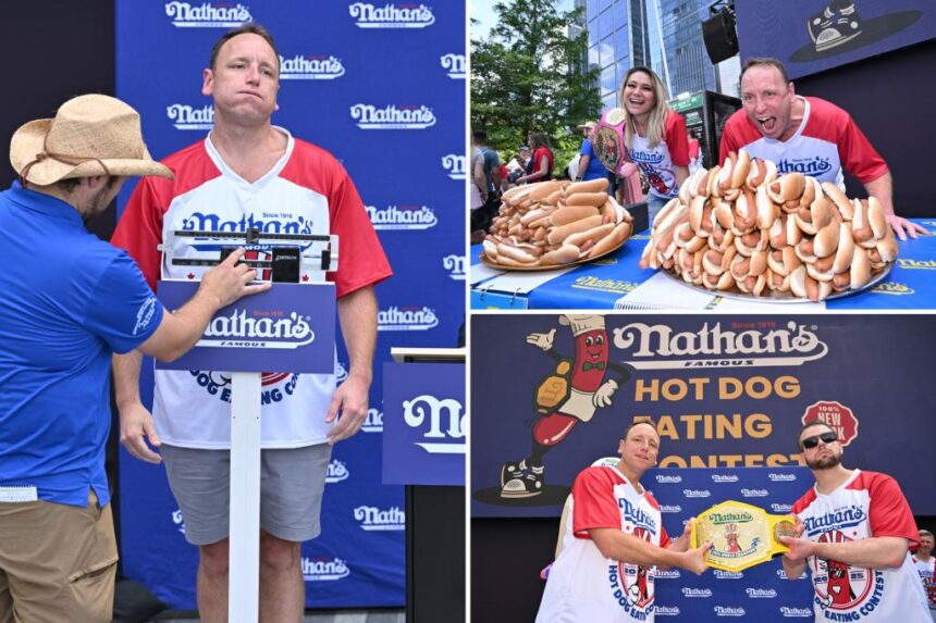 Joey Chestnut vows to reclaim Nathan’s Hot Dog Eating Contest crown after being barred last year