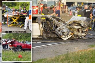 Six injured when car barrels into oncoming Belt Parkway traffic in NYC