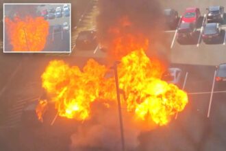 Massive car explosion caught on camera rocks parking lot in major DC suburb