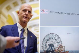 Rick Scott summons NYers to Florida with sky-high advertisement