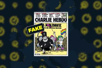 Fake Charlie Hebdo cover attacking Moldova Pride circulates online