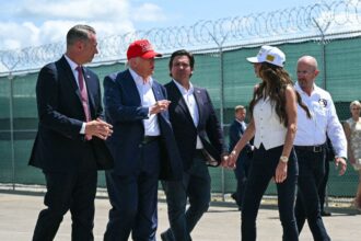 Self-deport or end up in ‘Alligator Alcatraz,’ Noem warns migrants during Trump visit