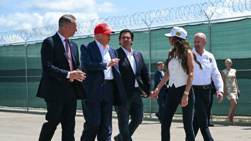 Self-deport or end up in ‘Alligator Alcatraz,’ Noem warns migrants during Trump visit