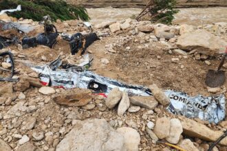 Harrowing photos show what’s left of volunteer fire chief’s vehicle after he was swept away in Texas floods
