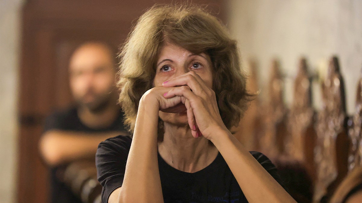 woman at funeral, closeup shot
